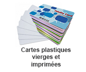 Cartes plastiques vierges et imprimées