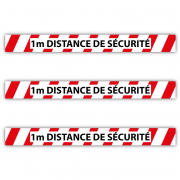 3 x adhesifs 1m distance securite anti derapants pour sol