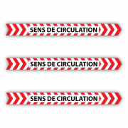 3 x adhesifs sens de circulation anti derapants pour sol