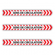 3 x adhesifs sens de circulation anti derapants pour sol