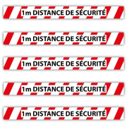 5 x adhesifs 1m distance securite anti derapants pour sol