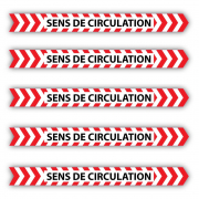 5 x adhesifs sens de circulation anti derapants pour sol