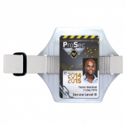 Brassard pour badge sangle blanche