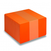 Carte 76/100ème teintée orange