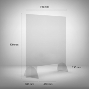 paroi de protection en plexiglass epais 3mm grand format verticale 74 x 90 cm