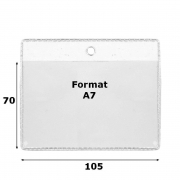 porte badge 70 x 105 trou rond a7